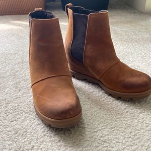 Sorel - Brown Leather wedges size 6.5